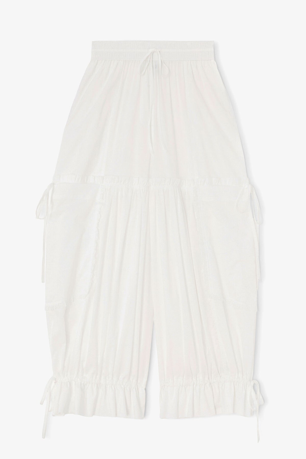 Pants in White Cotton