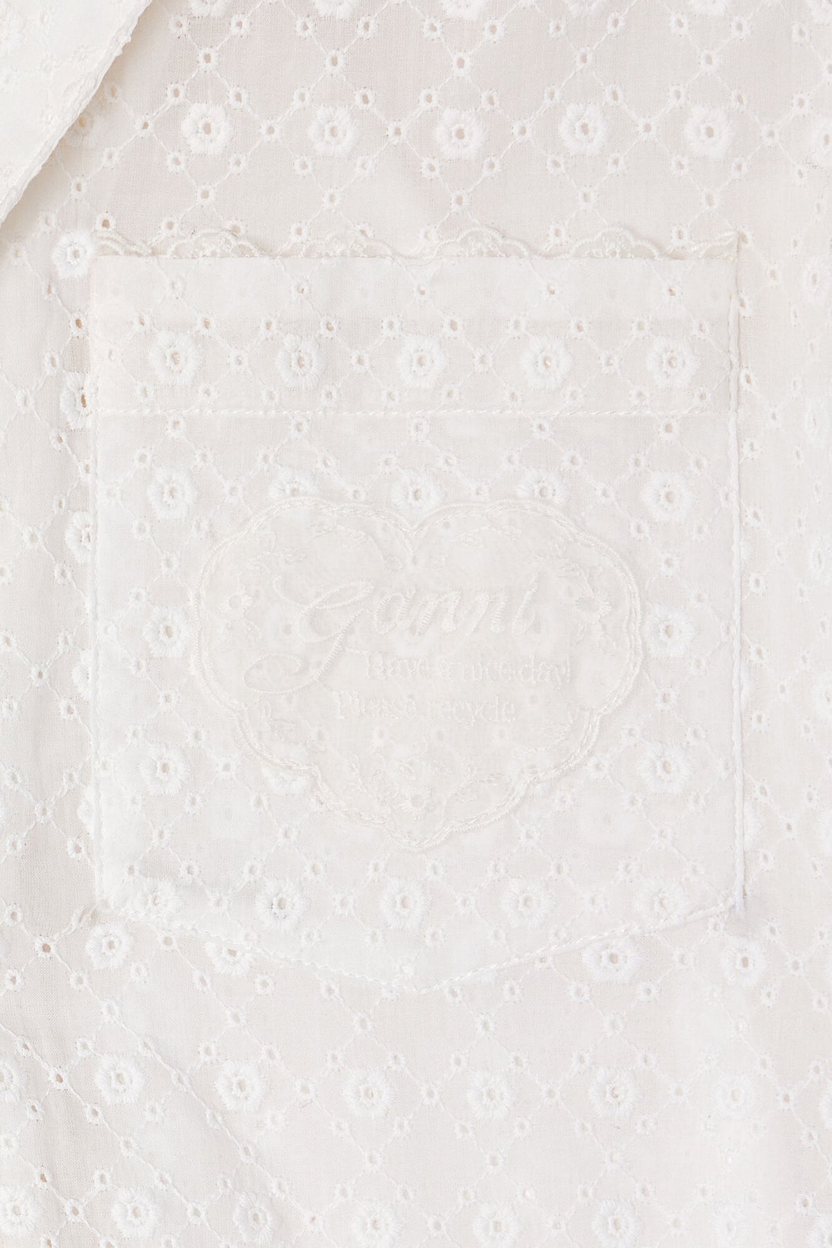 Shirt in White Broderie Anglaise