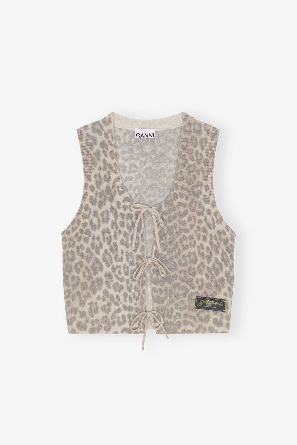 Leopard Tie String Vest