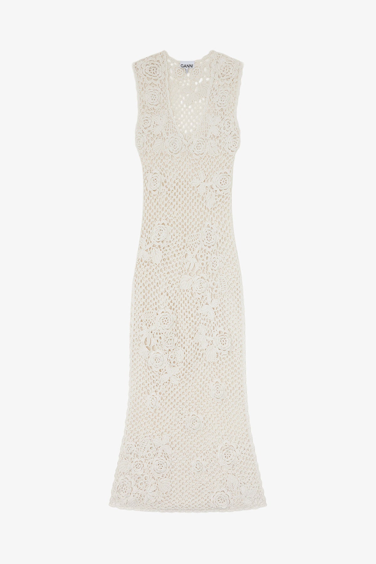 Long Dress in Cotton Crochet