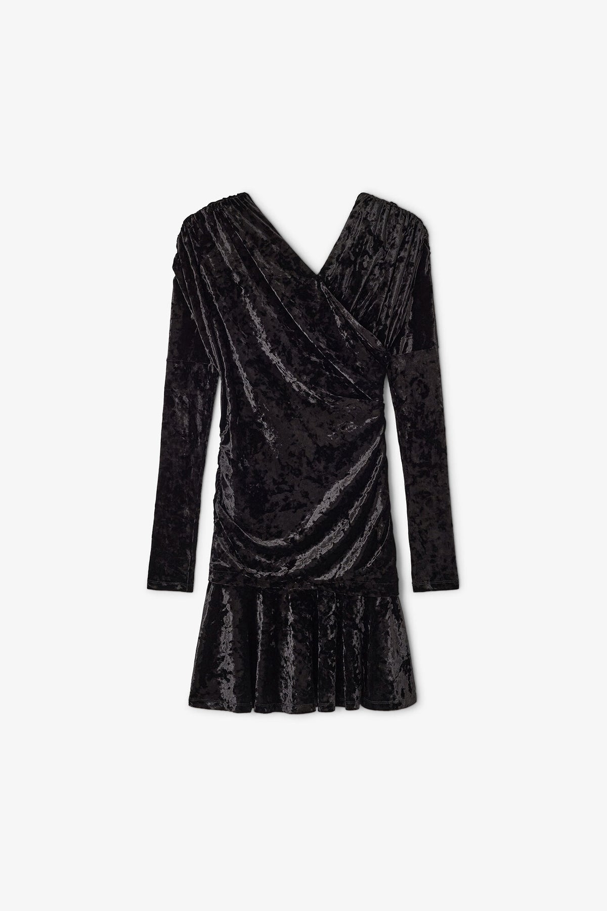Black Ruched Mini Dress