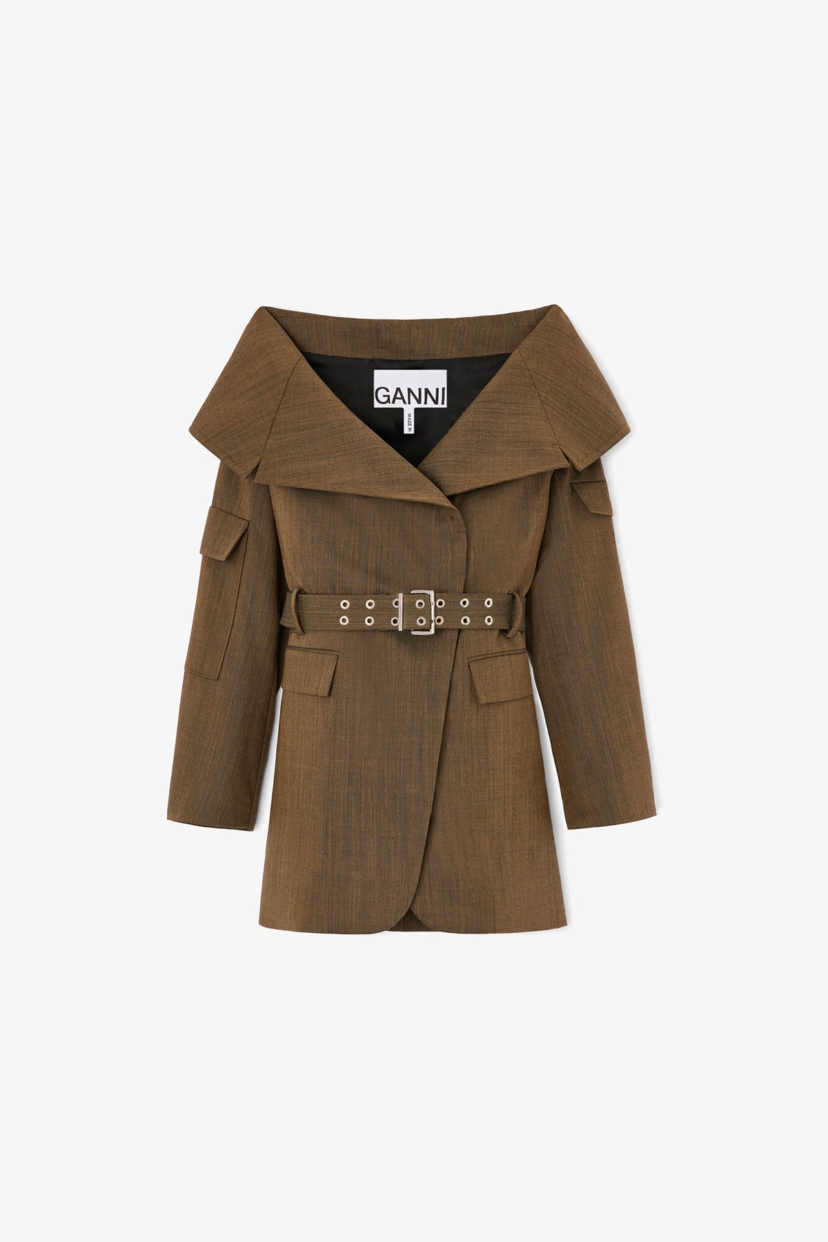 Blazer in Brown Wool Melange