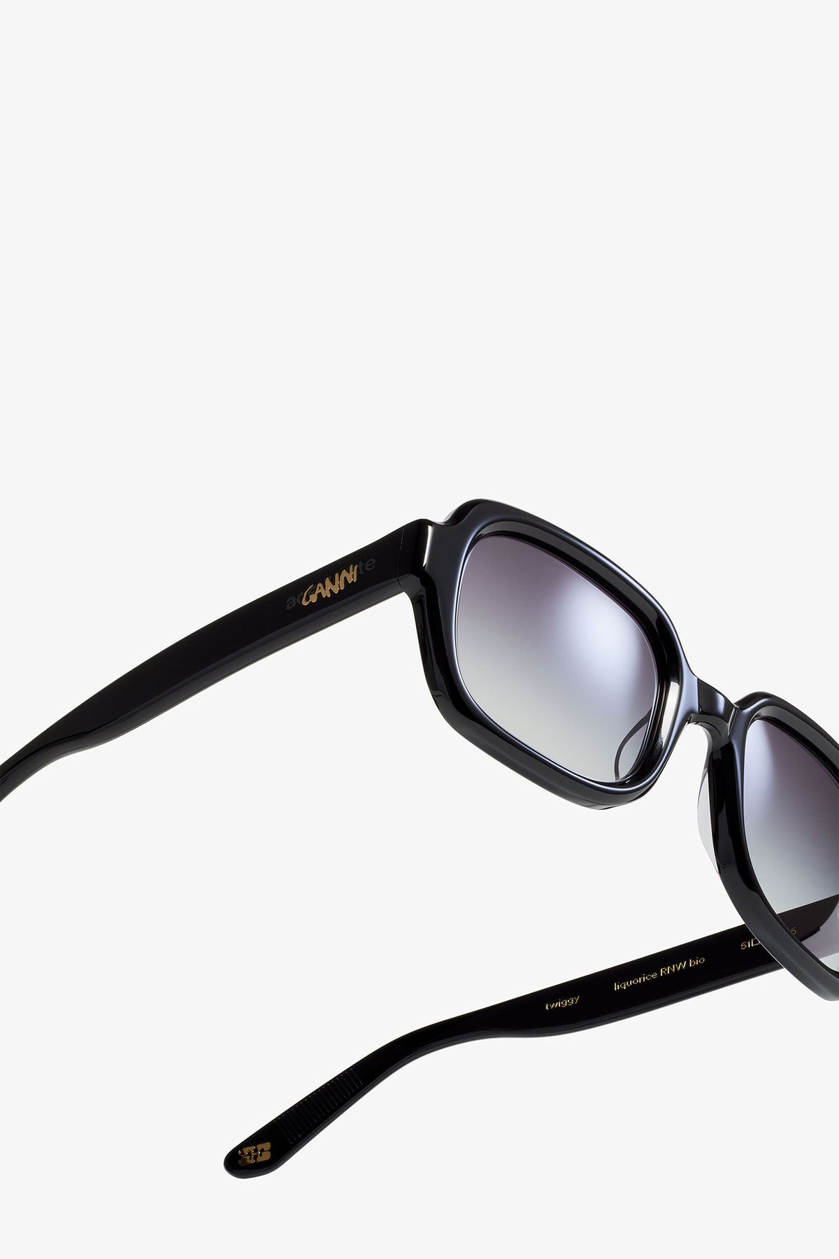 Black GANNI x Ace & Tate Black Twiggy Sunglasses