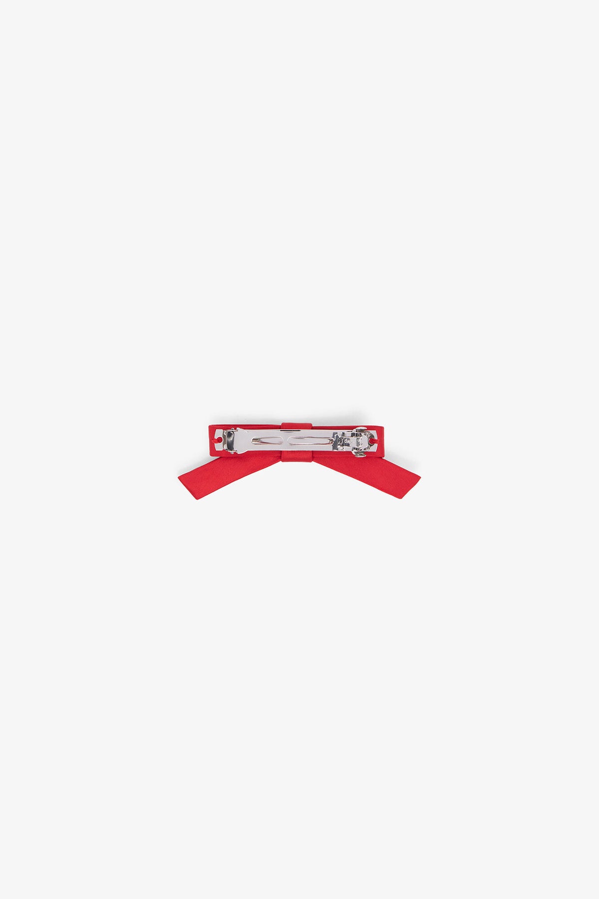 Mars Red Red Eyelet Bow Barrette
