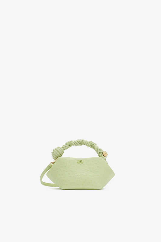 Lily Green Mini Bou Bag in Green Ostrich