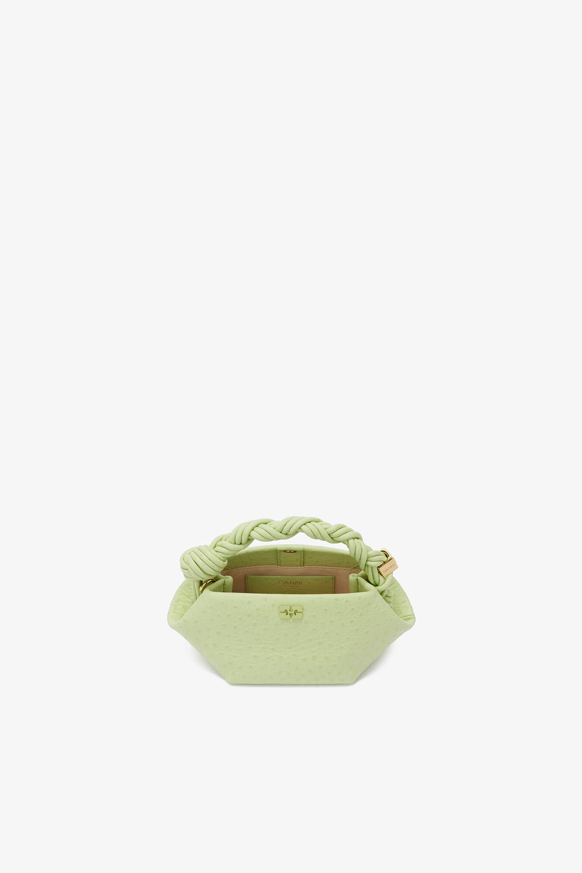 Lily Green Mini Bou Bag in Green Ostrich