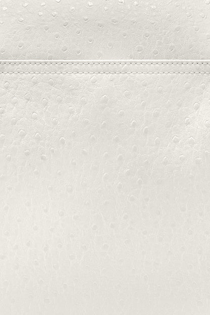 Egret Posy Bag in White Ostrich