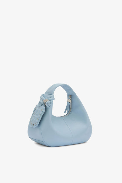 Celestial Blue Mini Hobo Bag in Blue