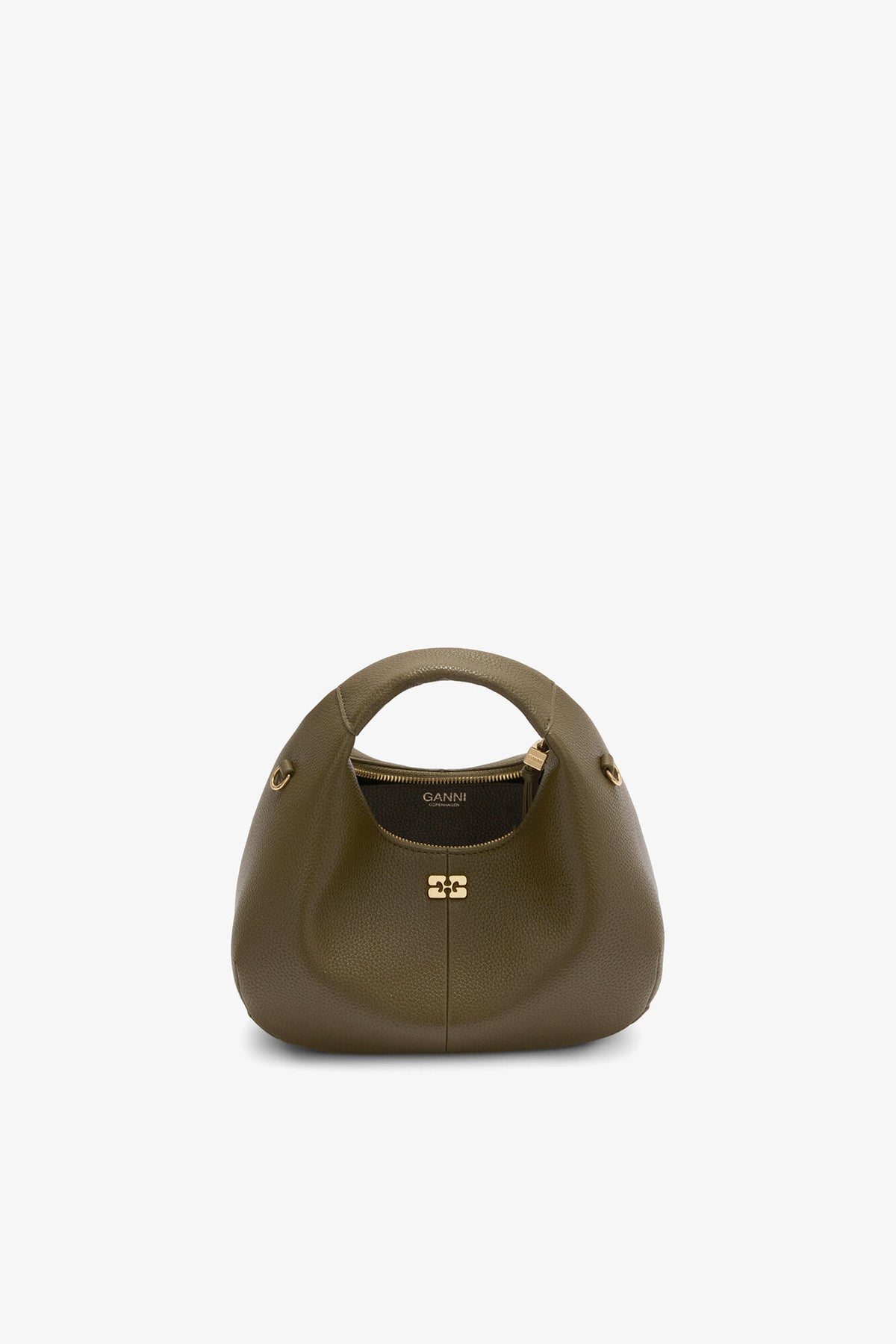 Military Olive Mini Hobo Bag in Green