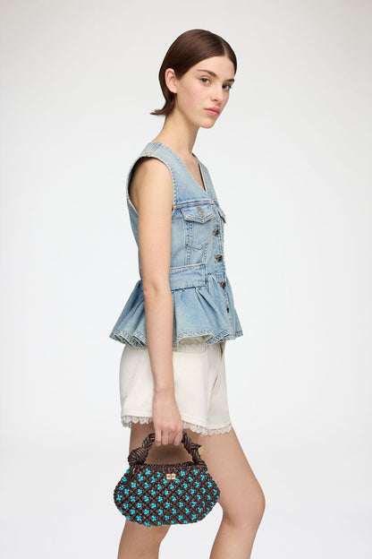 Chicory Coffee Mini Bou Bag in Braided Brown