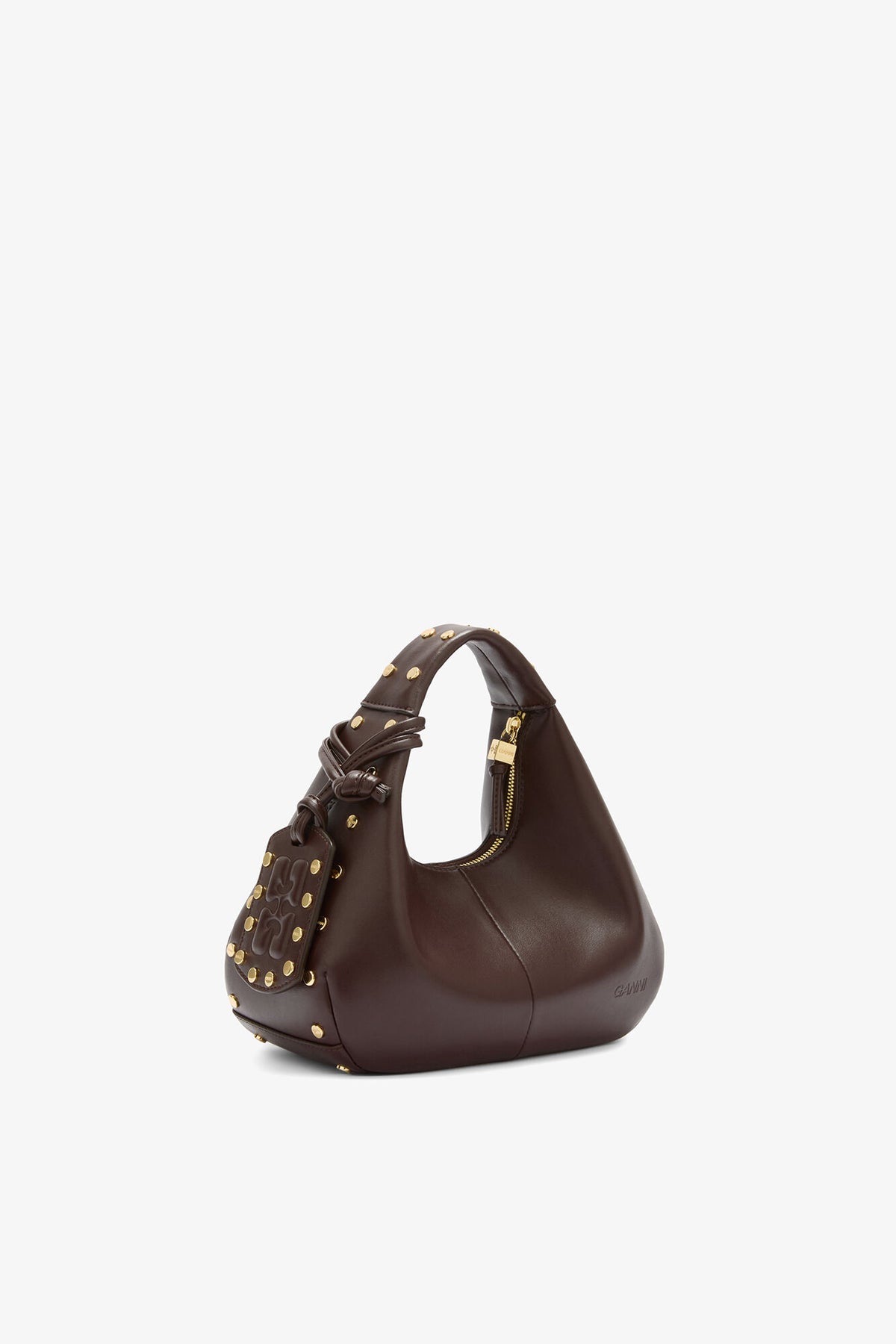 Chicory Coffee Mini Hobo Bag Studs in Brown