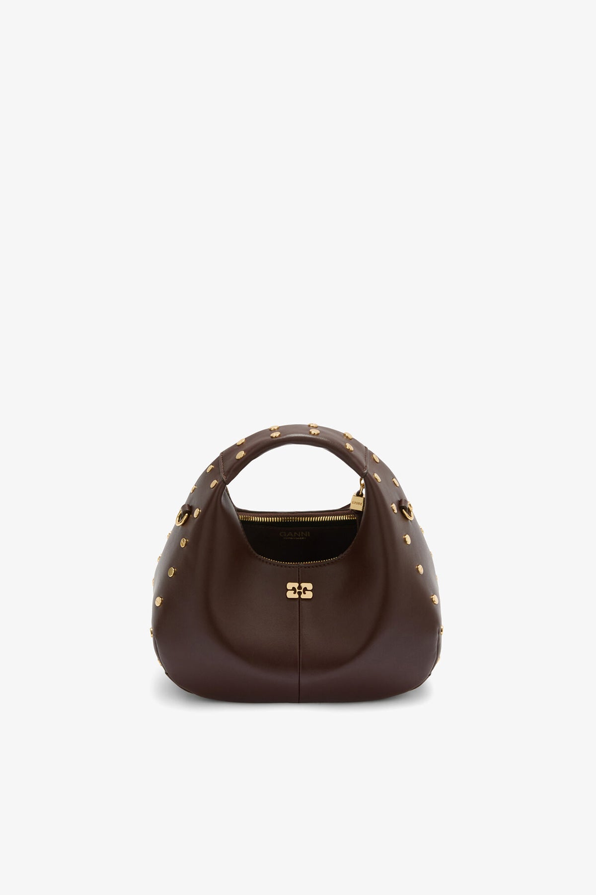 Chicory Coffee Mini Hobo Bag Studs in Brown