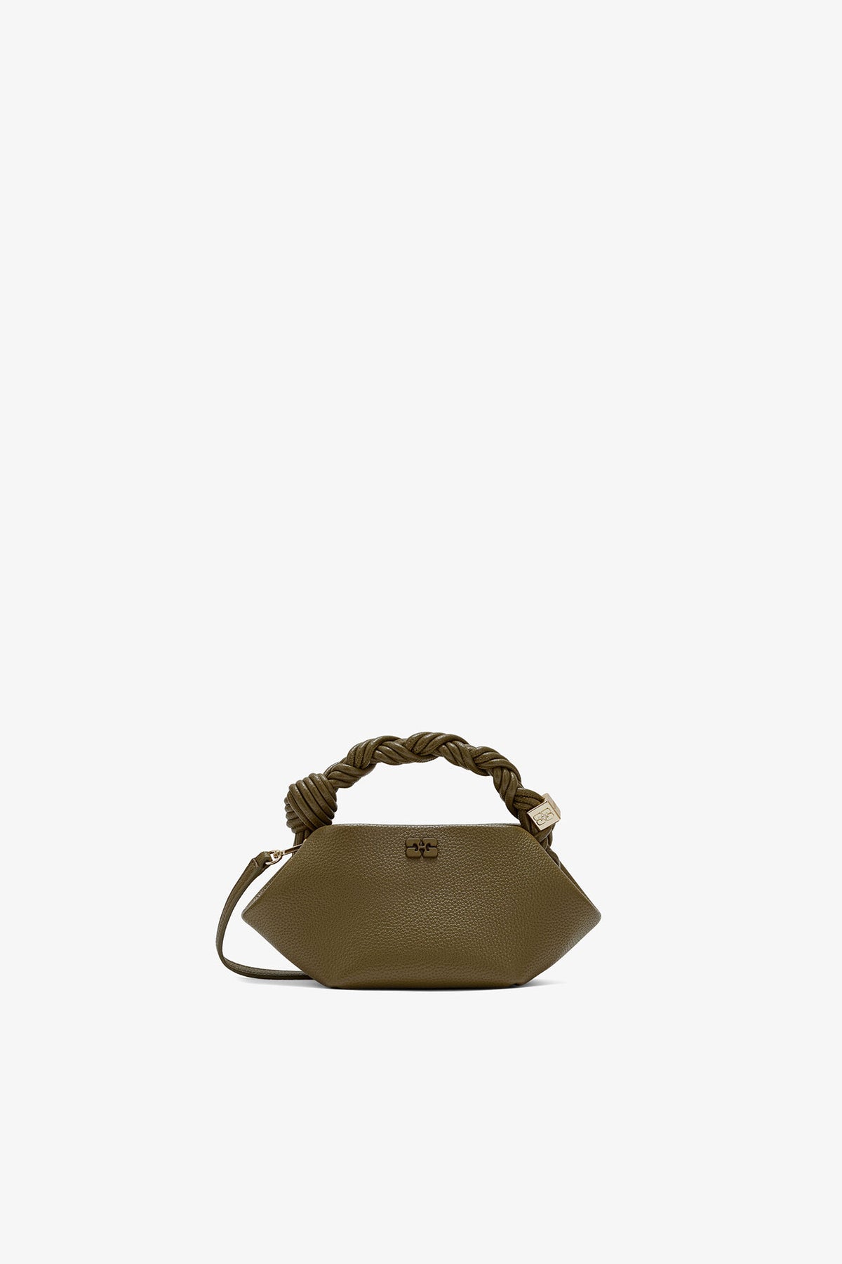 Military Olive Mini Bou Bag in Green Grained