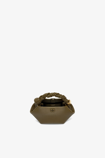 Military Olive Mini Bou Bag in Green Grained
