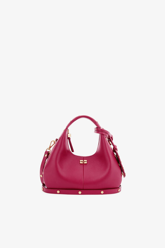 Persian Red Mini Hobo Bag Studs in Red