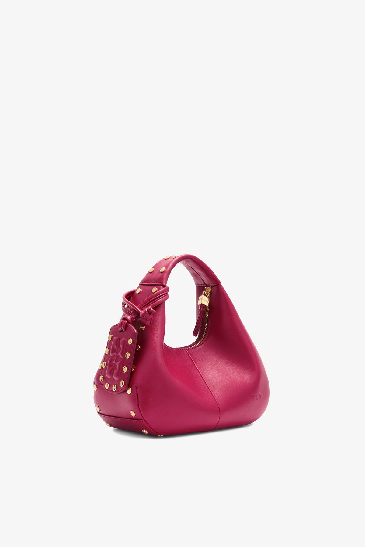 Persian Red Mini Hobo Bag Studs in Red