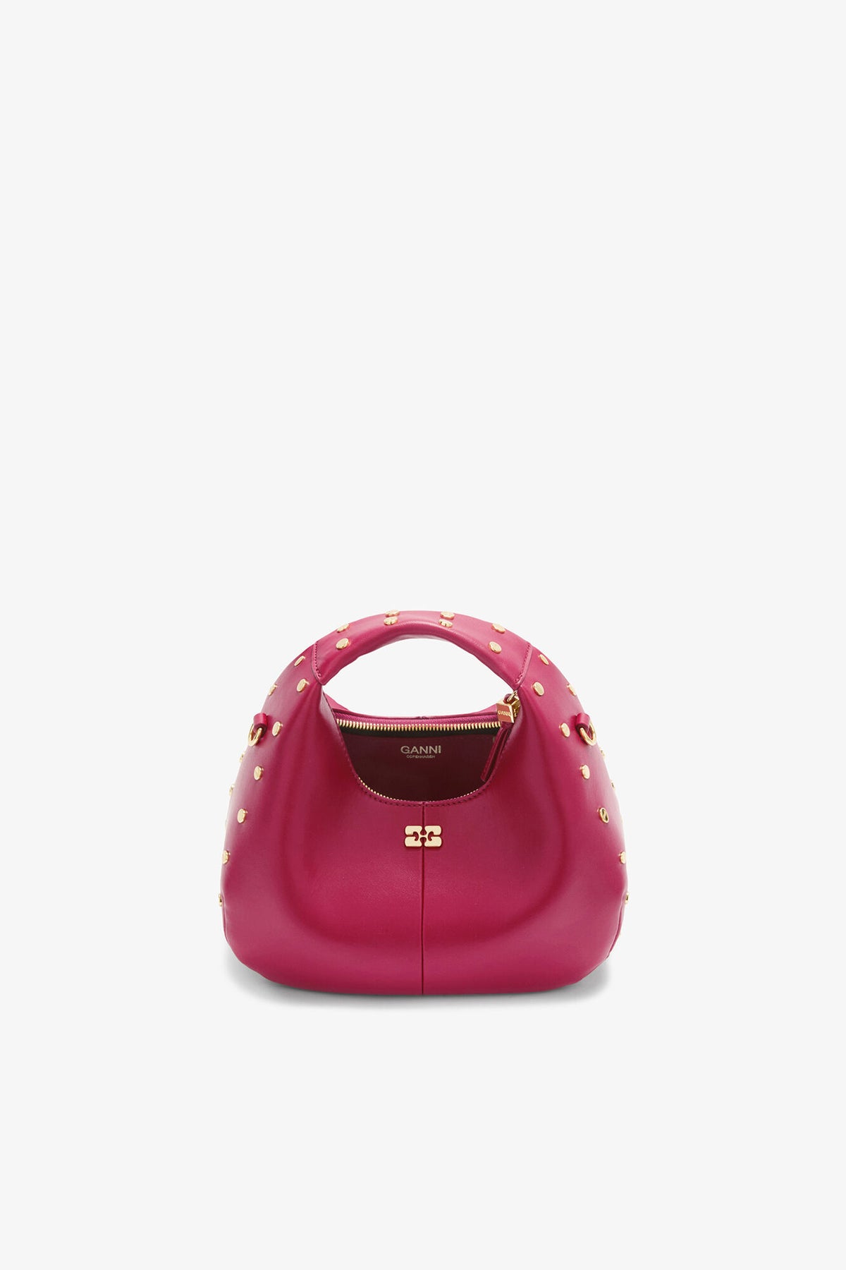 Persian Red Mini Hobo Bag Studs in Red