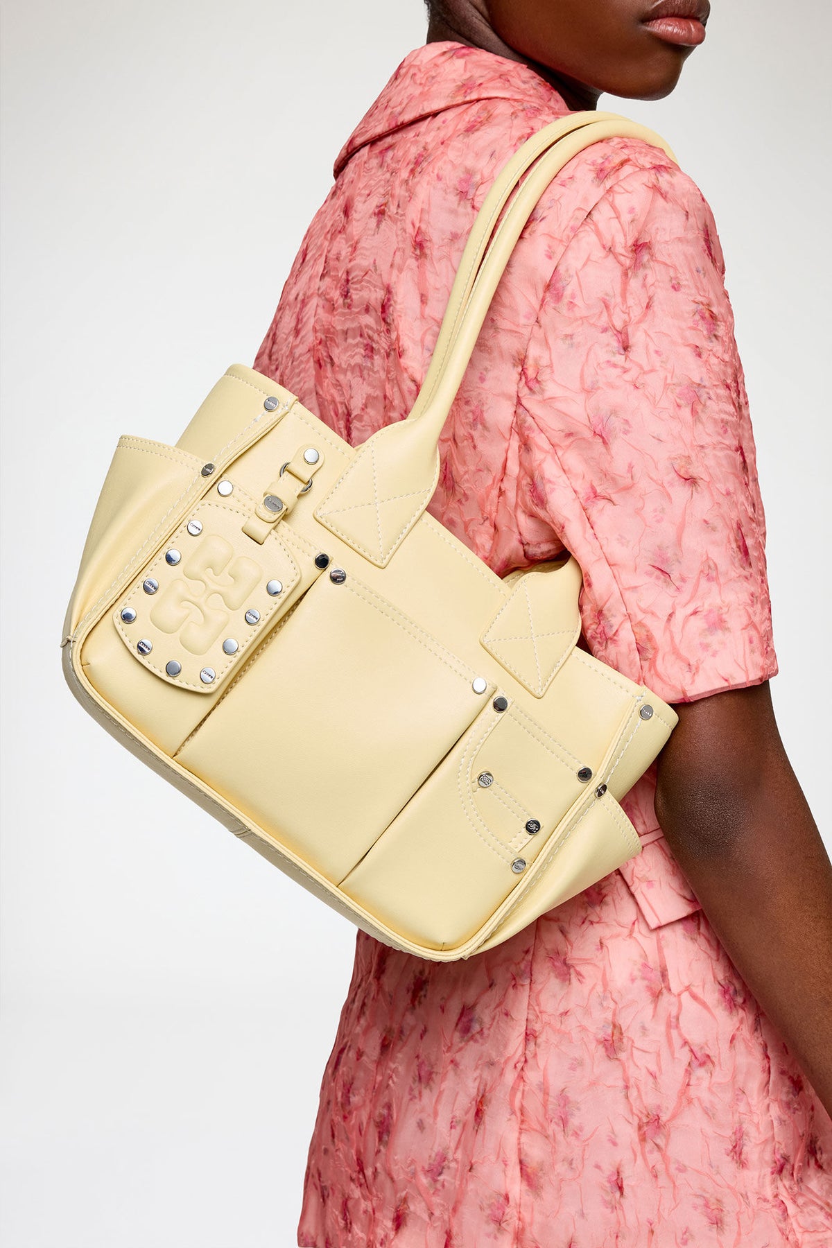 Yellow Cream Small Posy Bag in Yellow