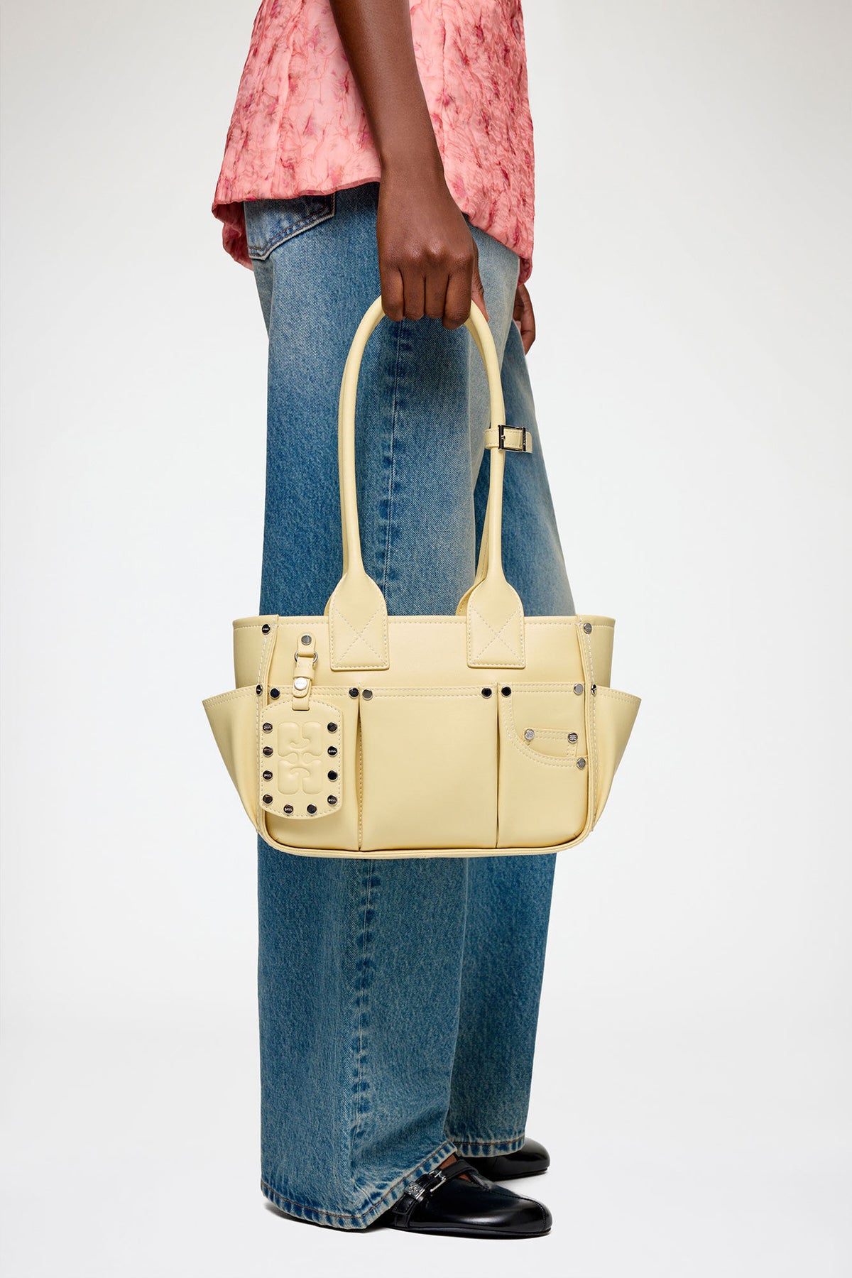Yellow Cream Small Posy Bag in Yellow