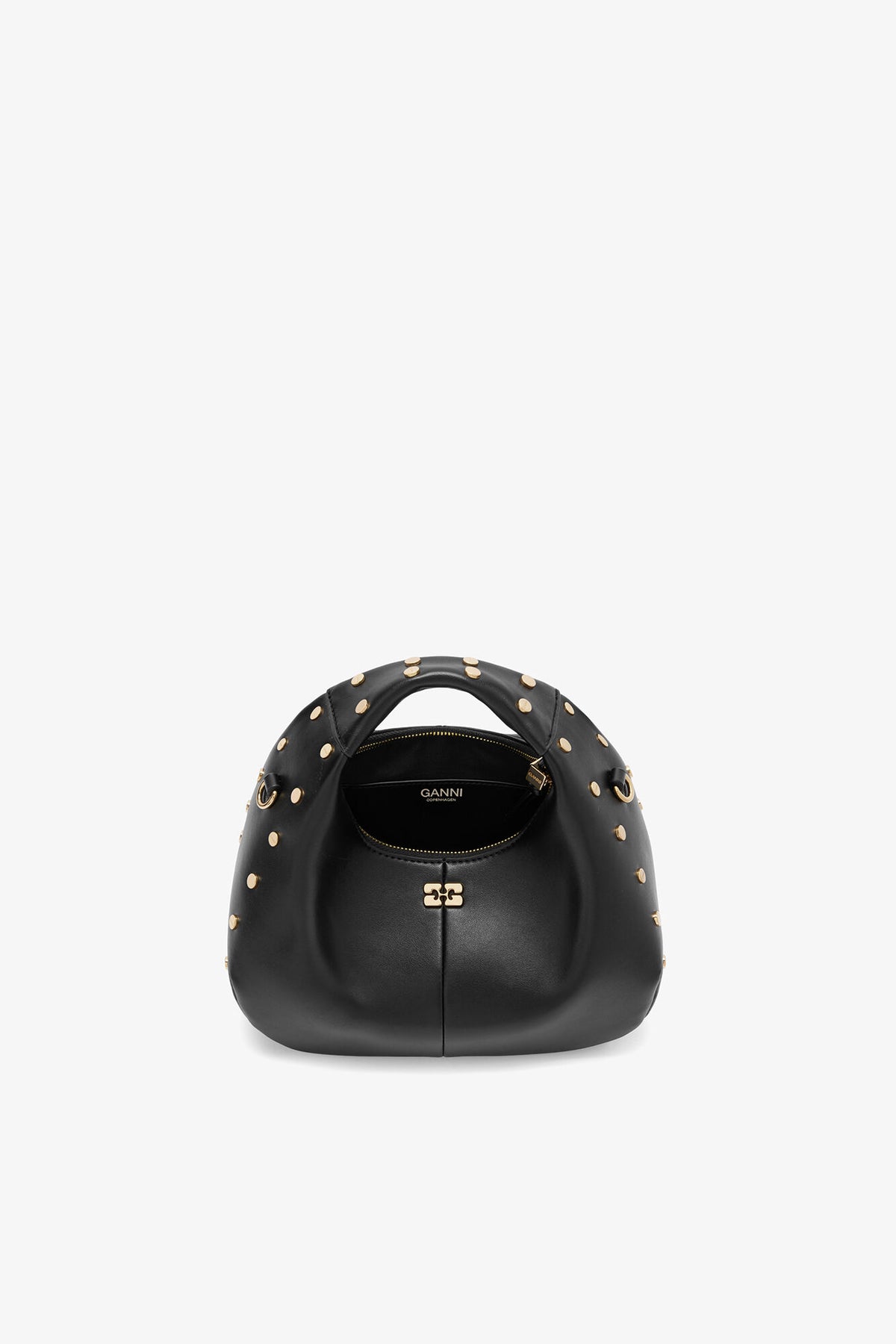 Black Mini Hobo Bag Studs in Black