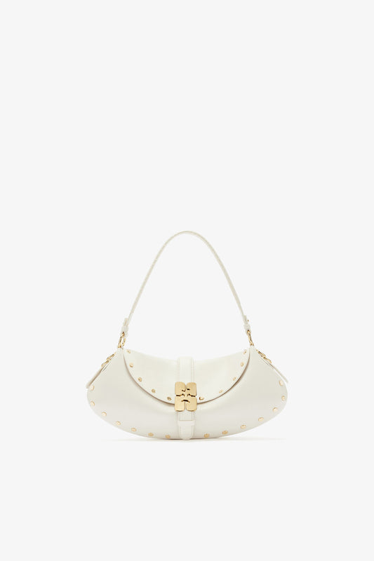 Egret B-Kat Bag Studs in White