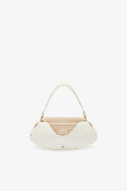 Egret B-Kat Bag Studs in White