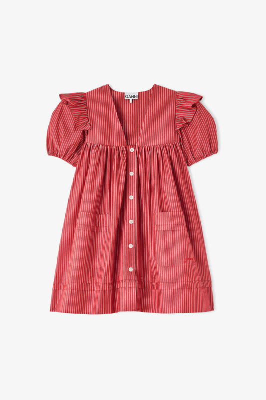 Mini Dress in Striped Cotton