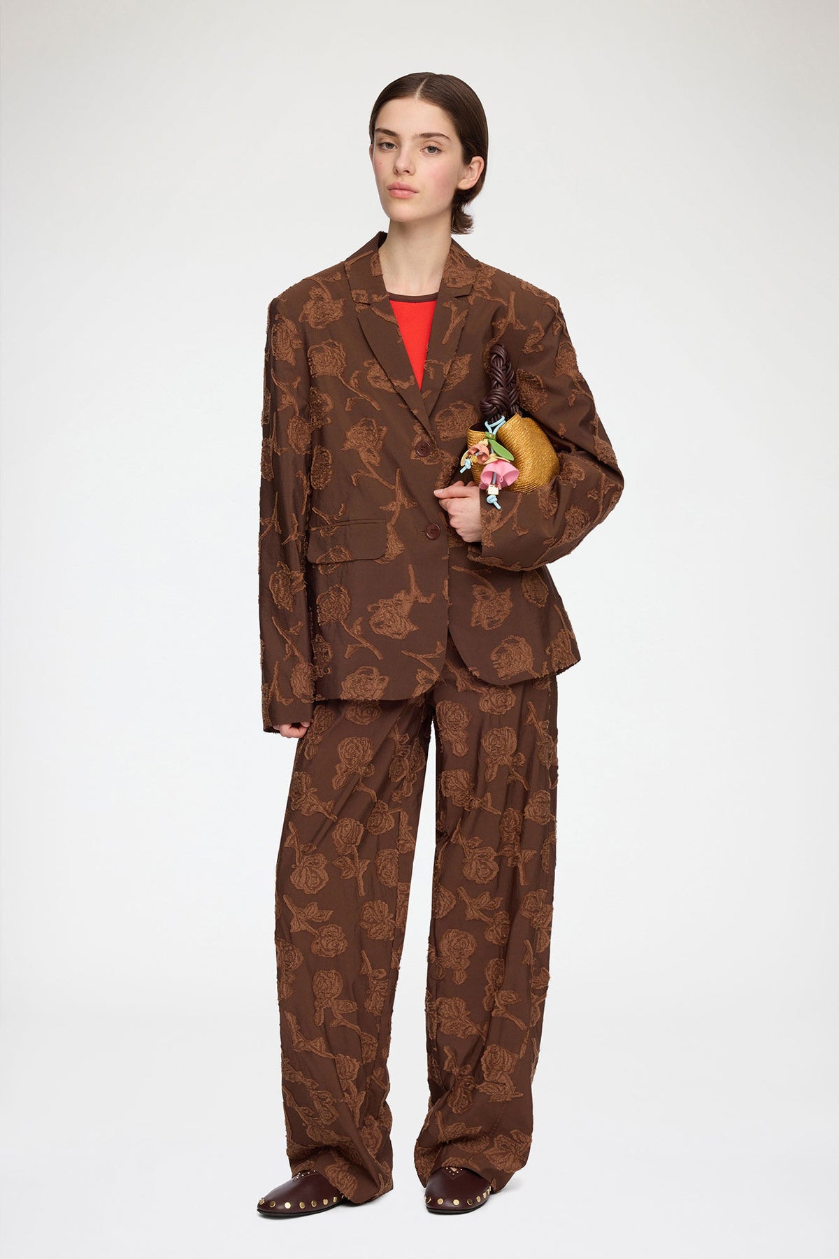 Pants in Brown Fil Coupe