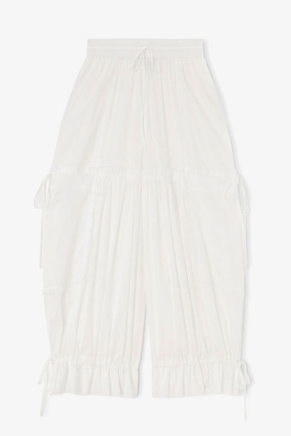 Pants in White Cotton