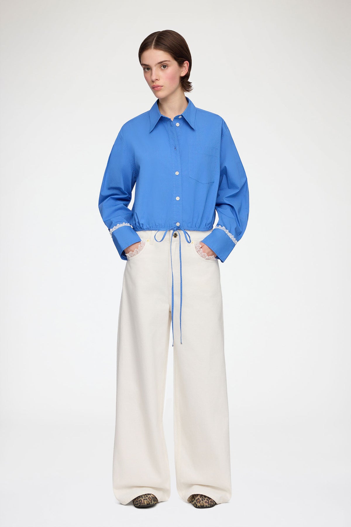 Shirt in Blue Cotton
