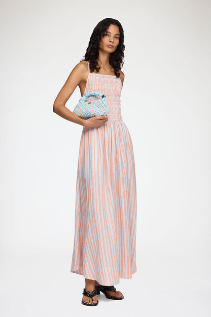 Dress in Striped Linen