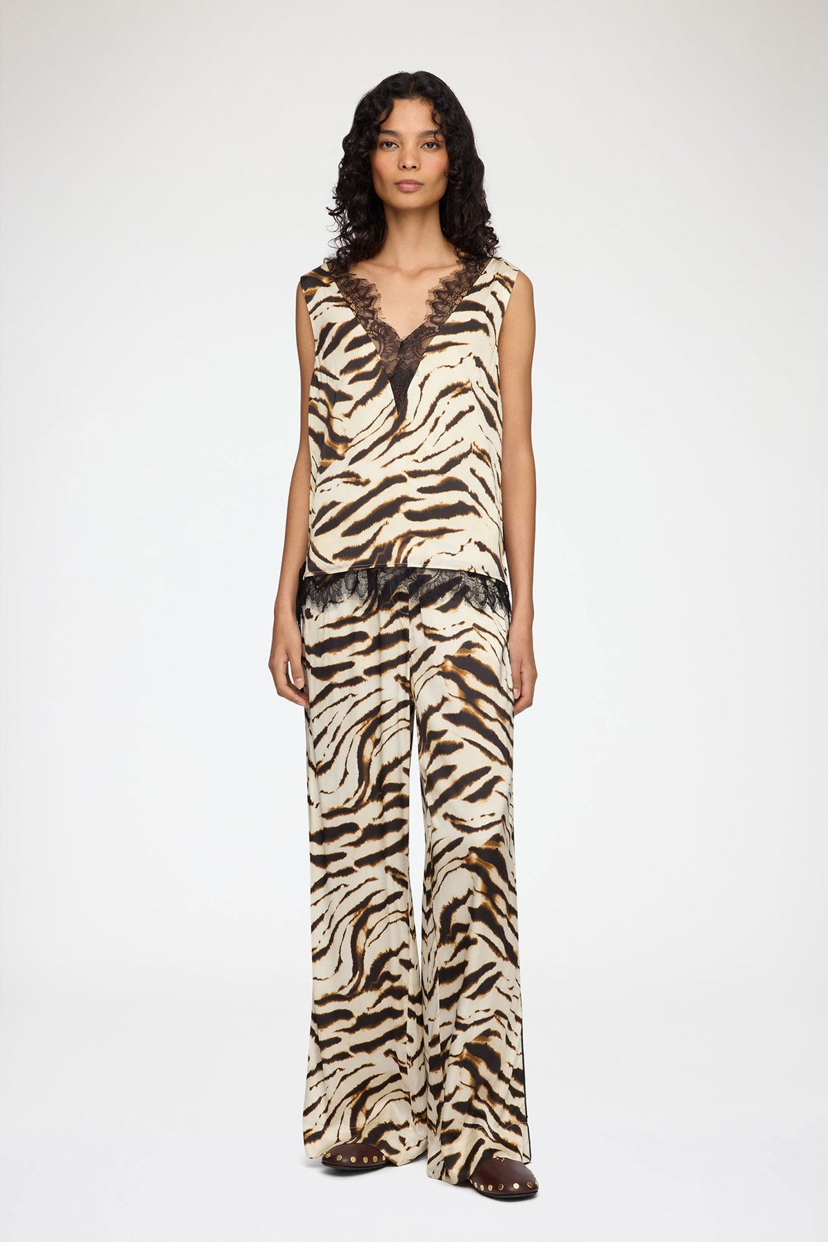 Top in Printed Satin