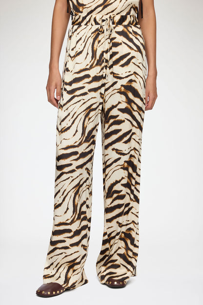 Pants in Zebra Satin