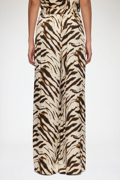 Pants in Zebra Satin