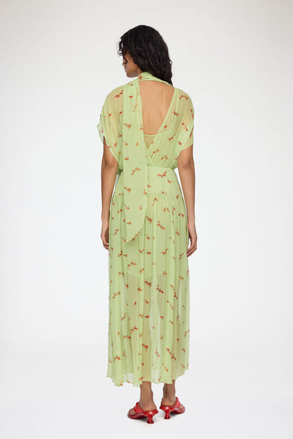 Dress in Green Silk
