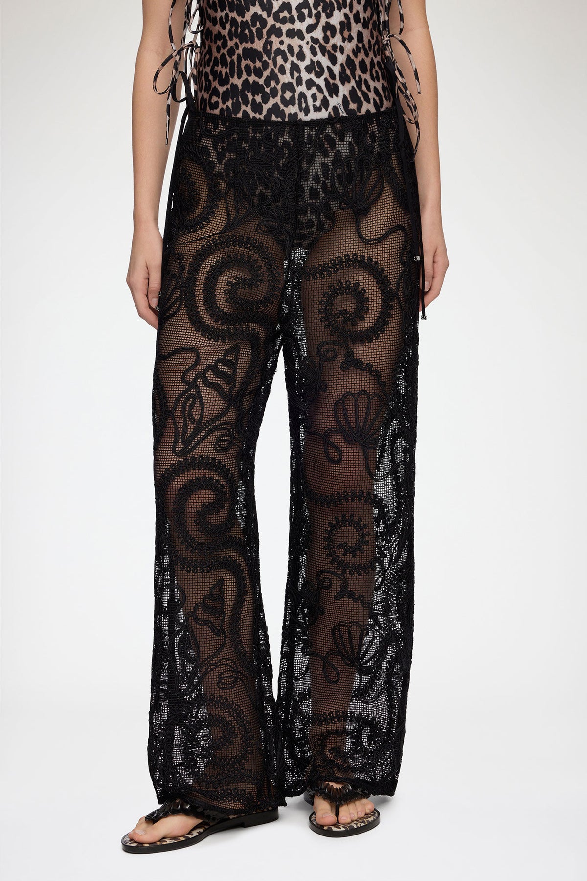 Pants in Black Net