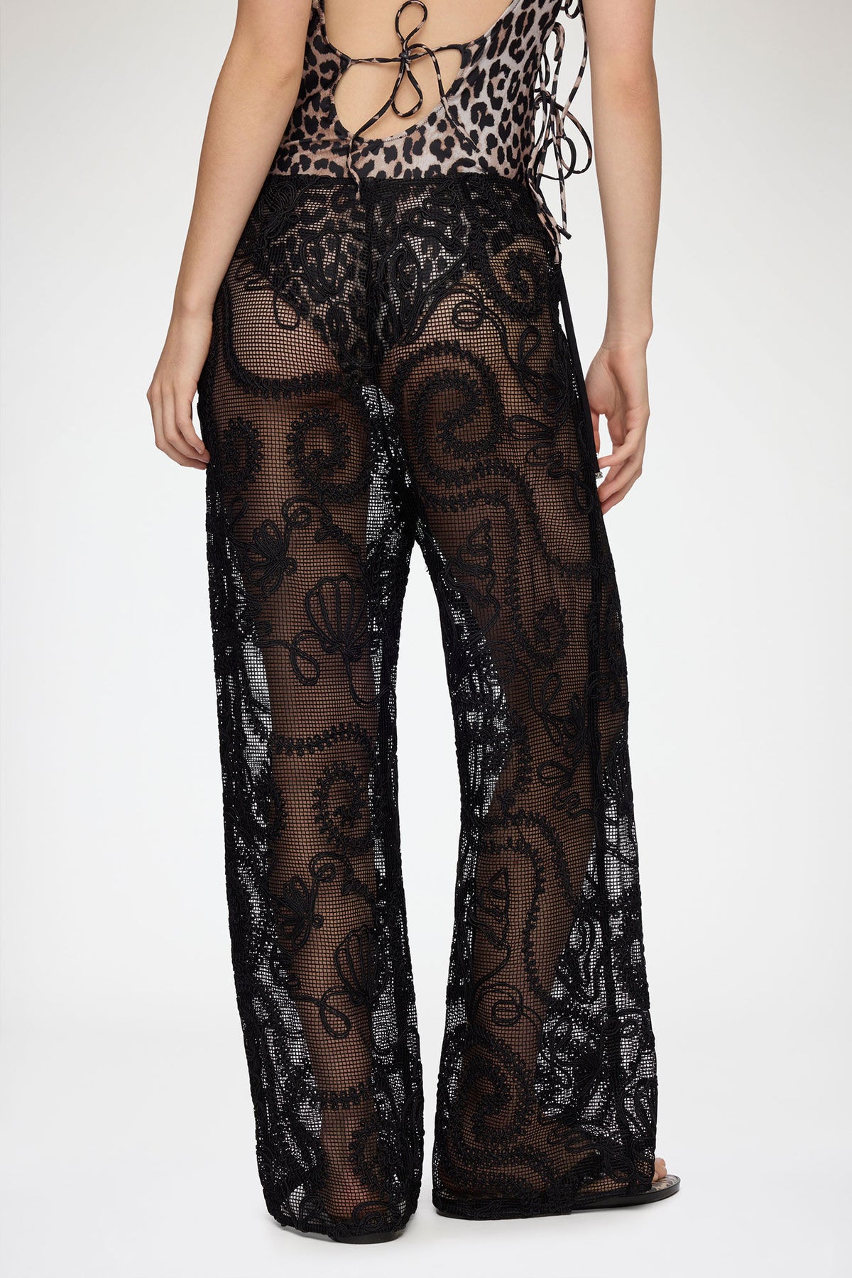 Pants in Black Net