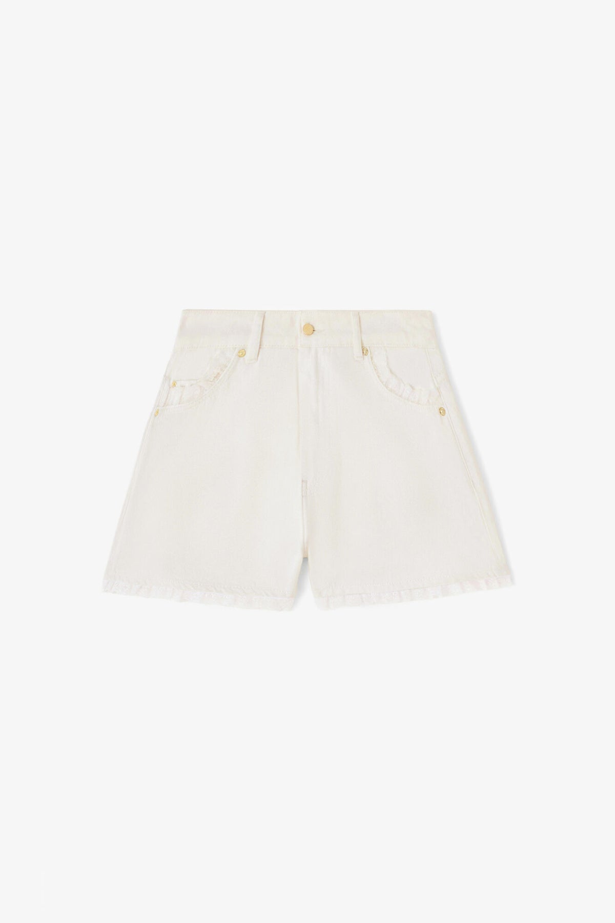 Shorts in White Denim