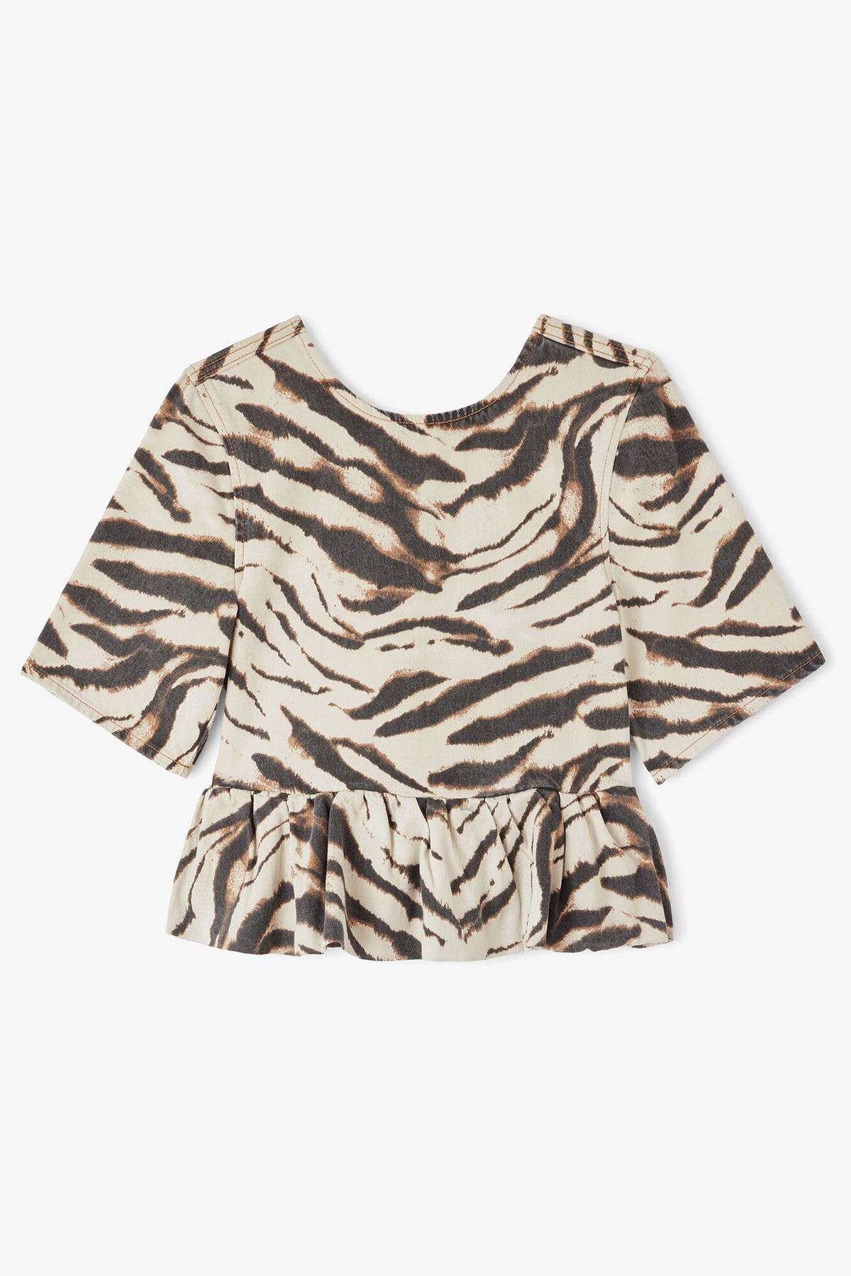 Top in Zebra Denim