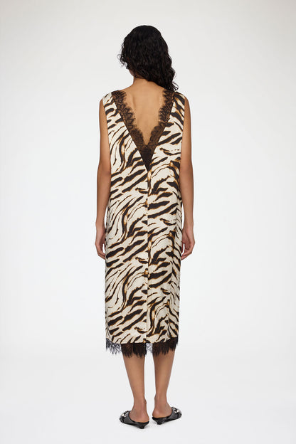 Dress in Zebra Satin