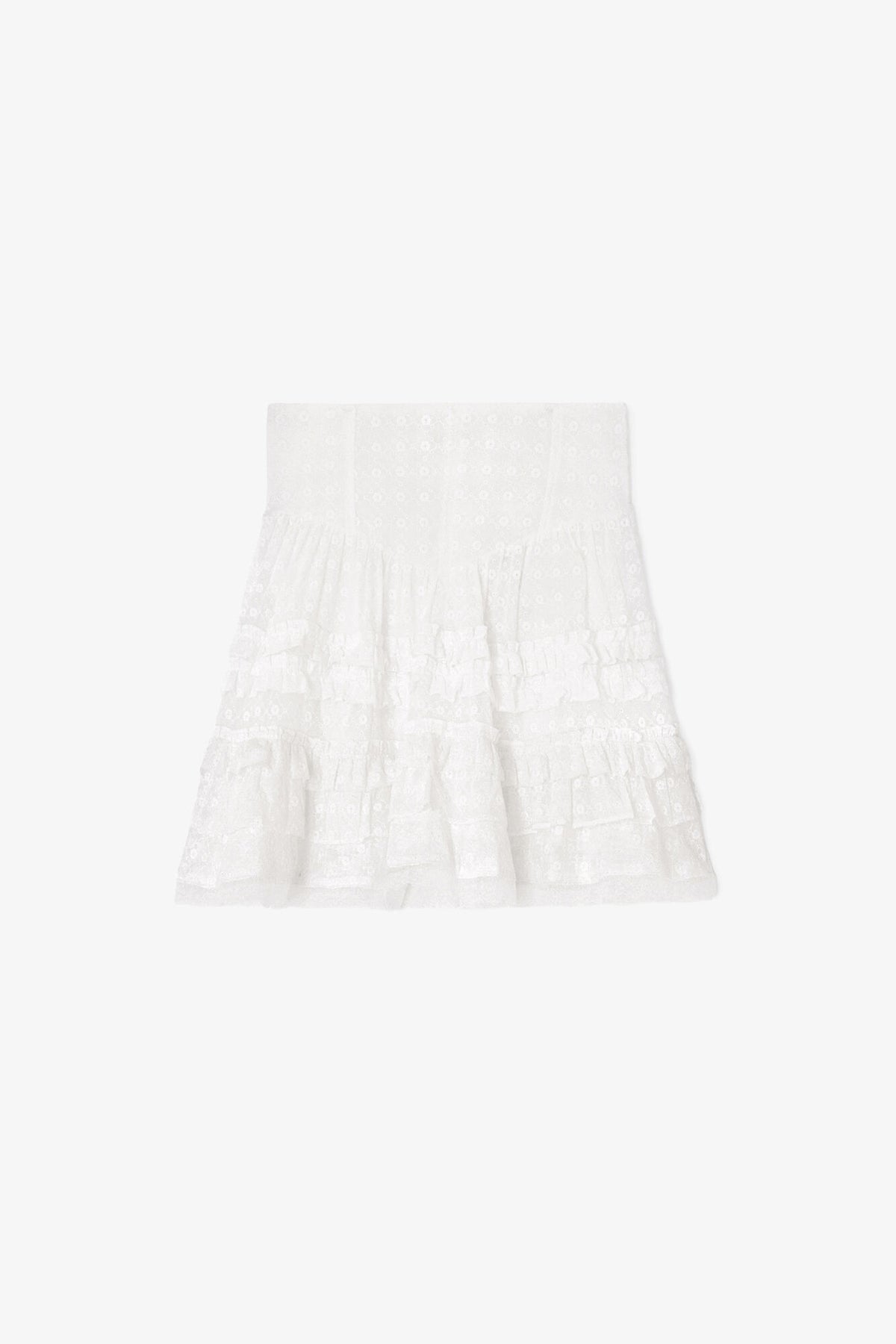 Skirt in White Broderie Anglaise