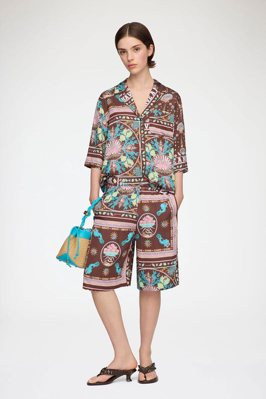 Shorts in Printed Twill