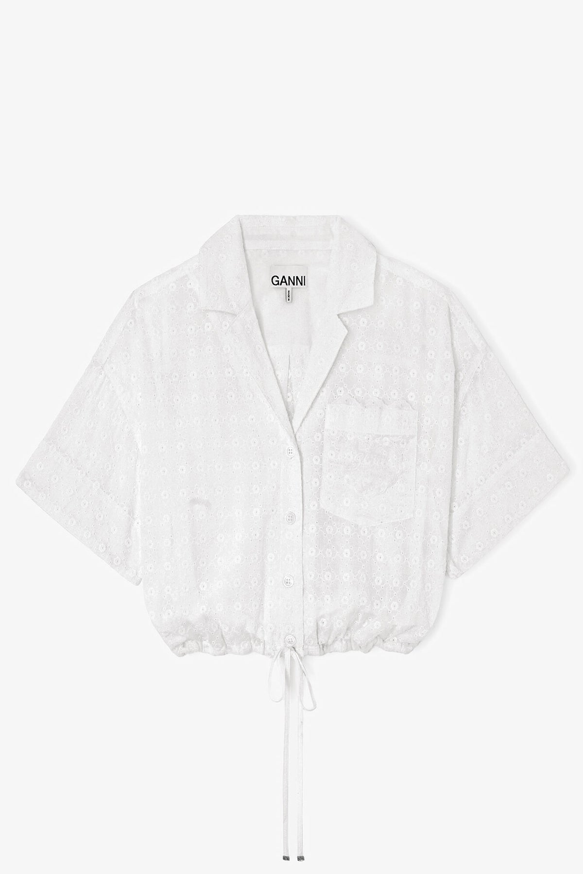Shirt in White Broderie Anglaise