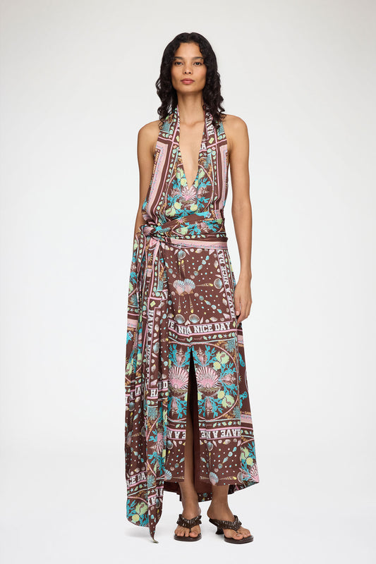 Dress in Printed Twill