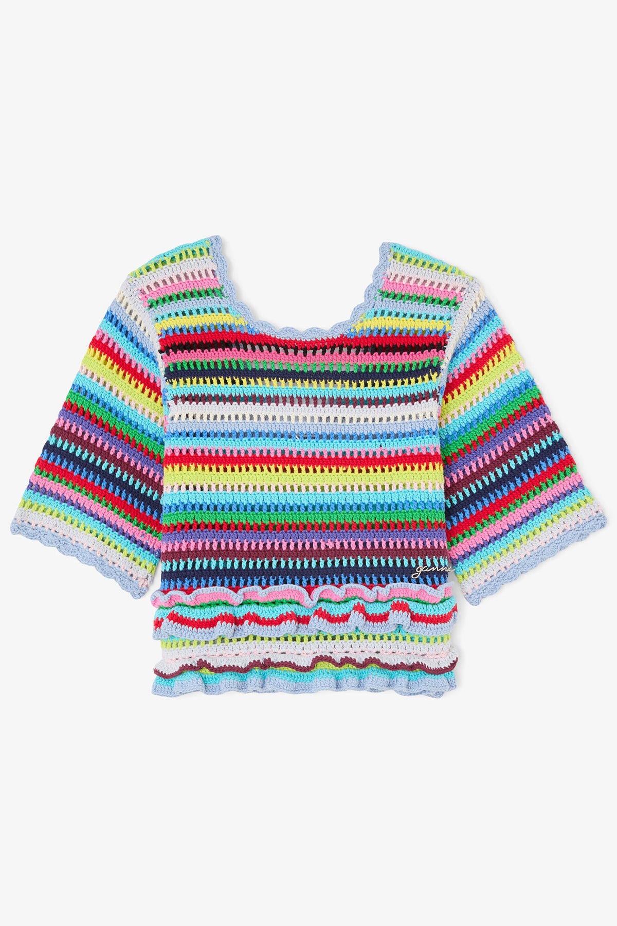 Top in Striped Crochet