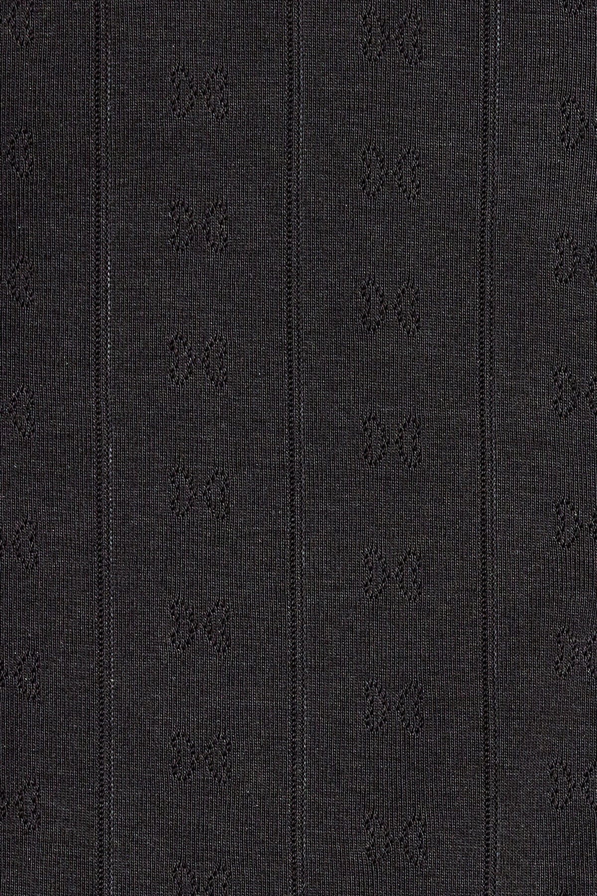 Top in Black Pointelle