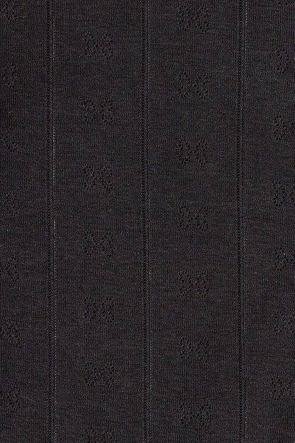 Top in Black Pointelle