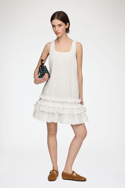 Dress in White Cotton