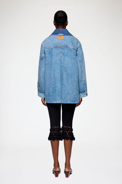 Jacket in Patchwork Denim