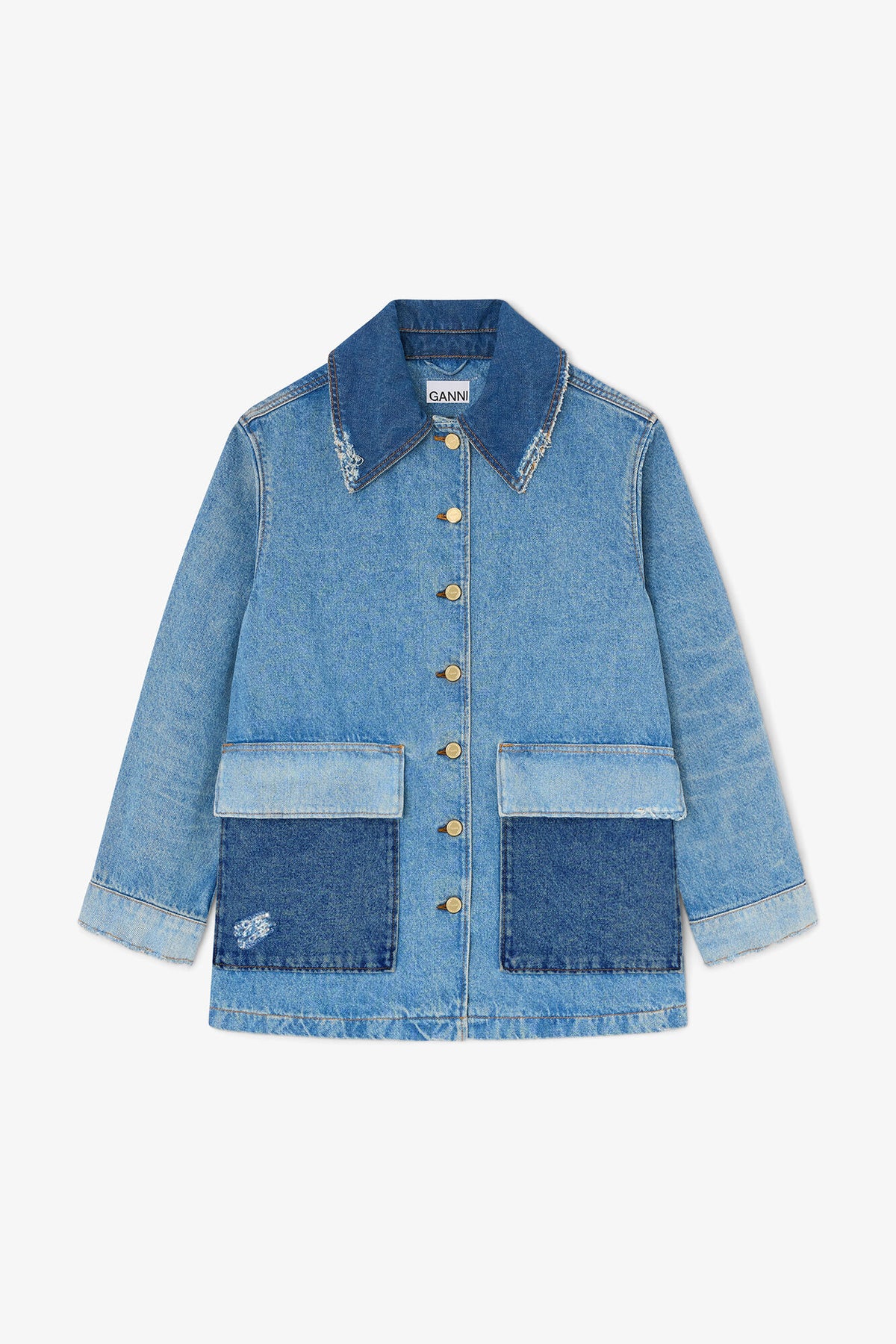 Jacket in Patchwork Denim